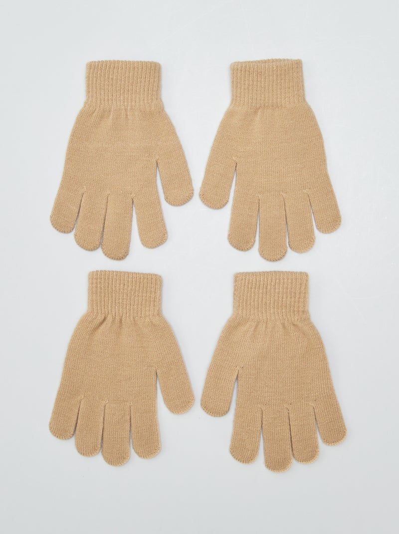 Set di 2 paia di guanti MARRONE - Kiabi