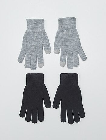 Set di 2 paia di guanti per touch screen - Kiabi