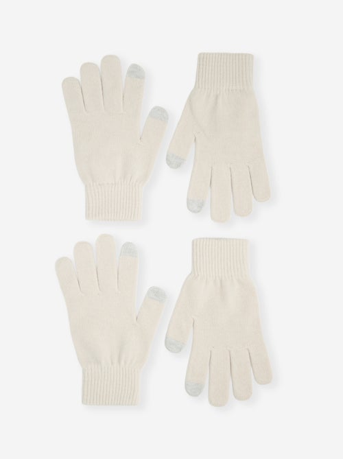 Set di 2 paia di guanti touch - Kiabi Set di 2 paia di guanti touch - Kiabi
