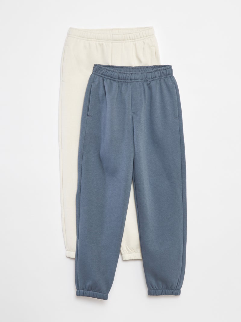 Set di 2 paia di joggers in tessuto felpato Beige - Kiabi