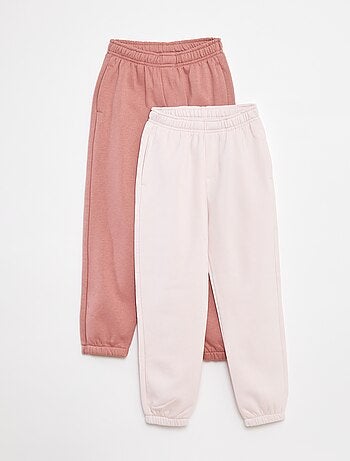 Set di 2 paia di joggers in tessuto felpato