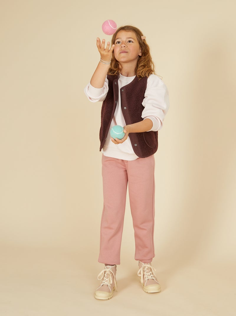 Set di 2 paia di joggers in tessuto felpato Rosa - Kiabi