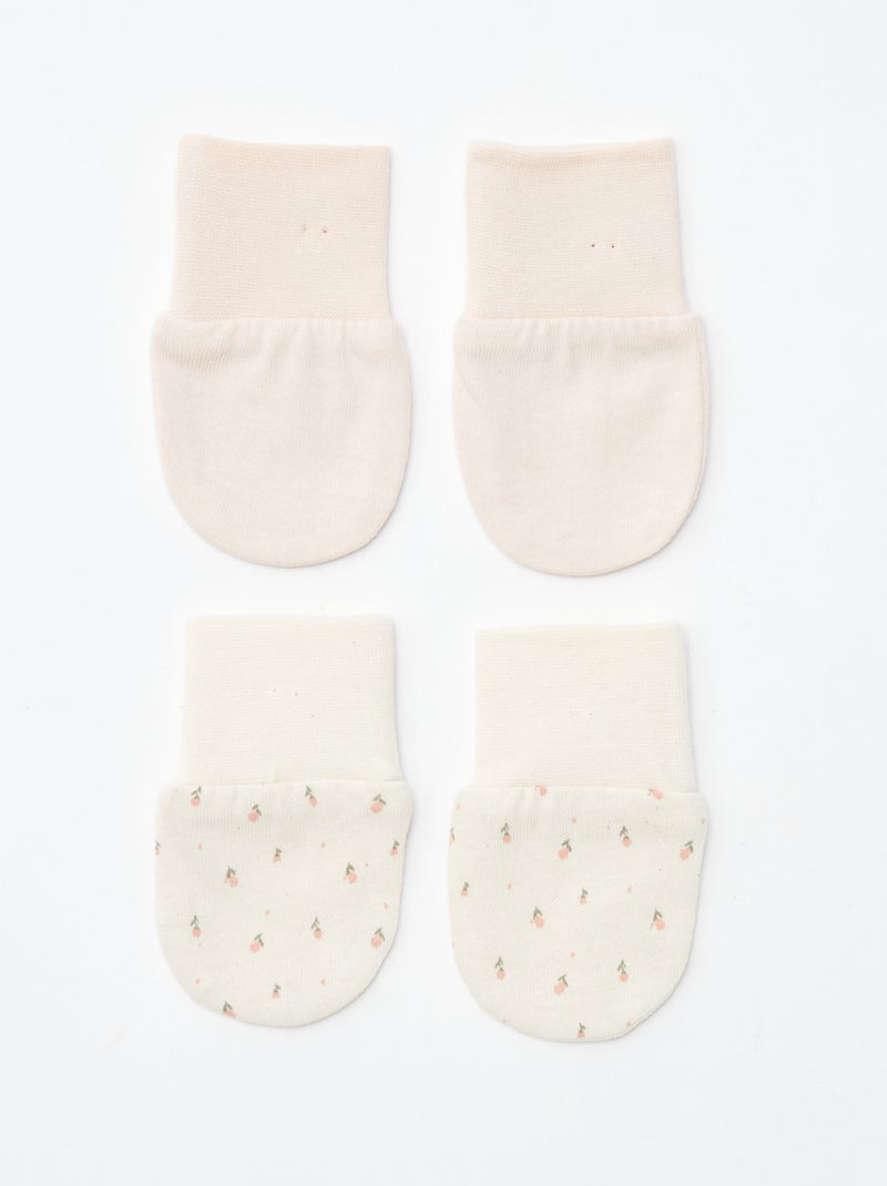 Set di 2 paia di muffole antigraffio BEIGE - Kiabi