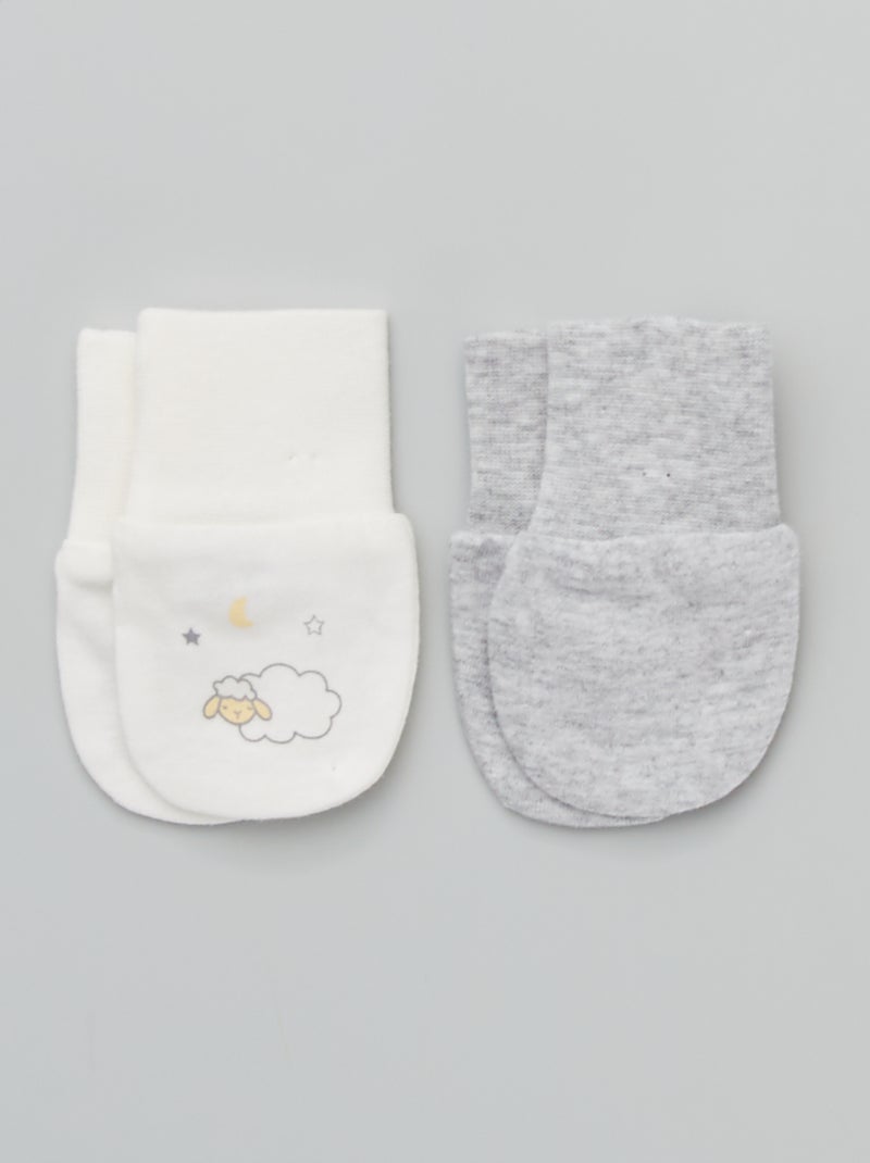 Set di 2 paia di muffole eco-sostenibili GRIGIO - Kiabi