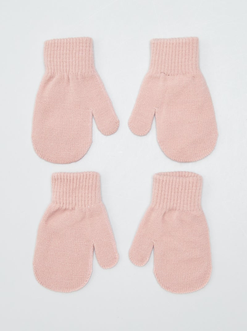 Set di 2 paia di muffole ROSA - Kiabi