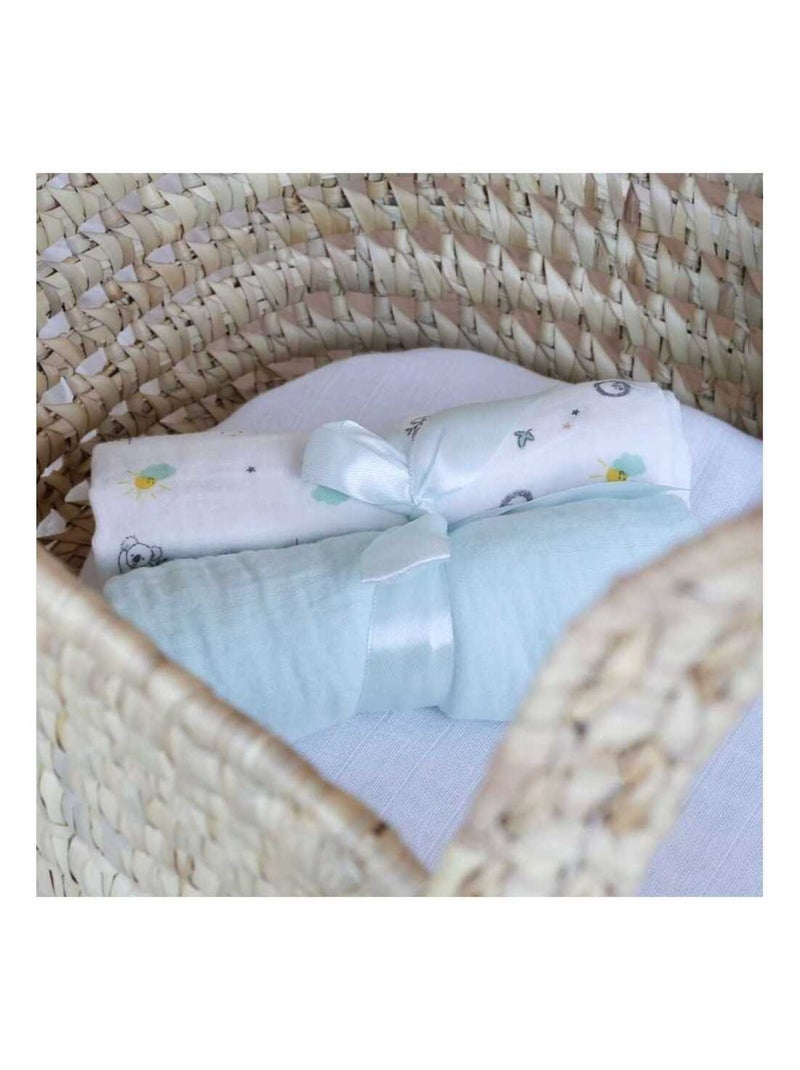 Set di 2 pannolini in mussola Verde acqua - Kiabi