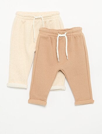 Set di 2 pantaloni a cavallo basso in felpa