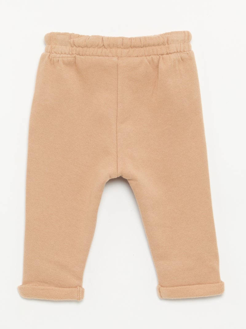 Set di 2 pantaloni a cavallo basso in felpa Beige - Kiabi