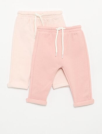 Set di 2 pantaloni a cavallo basso in felpa