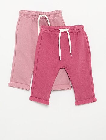 Set di 2 pantaloni a cavallo basso in felpa