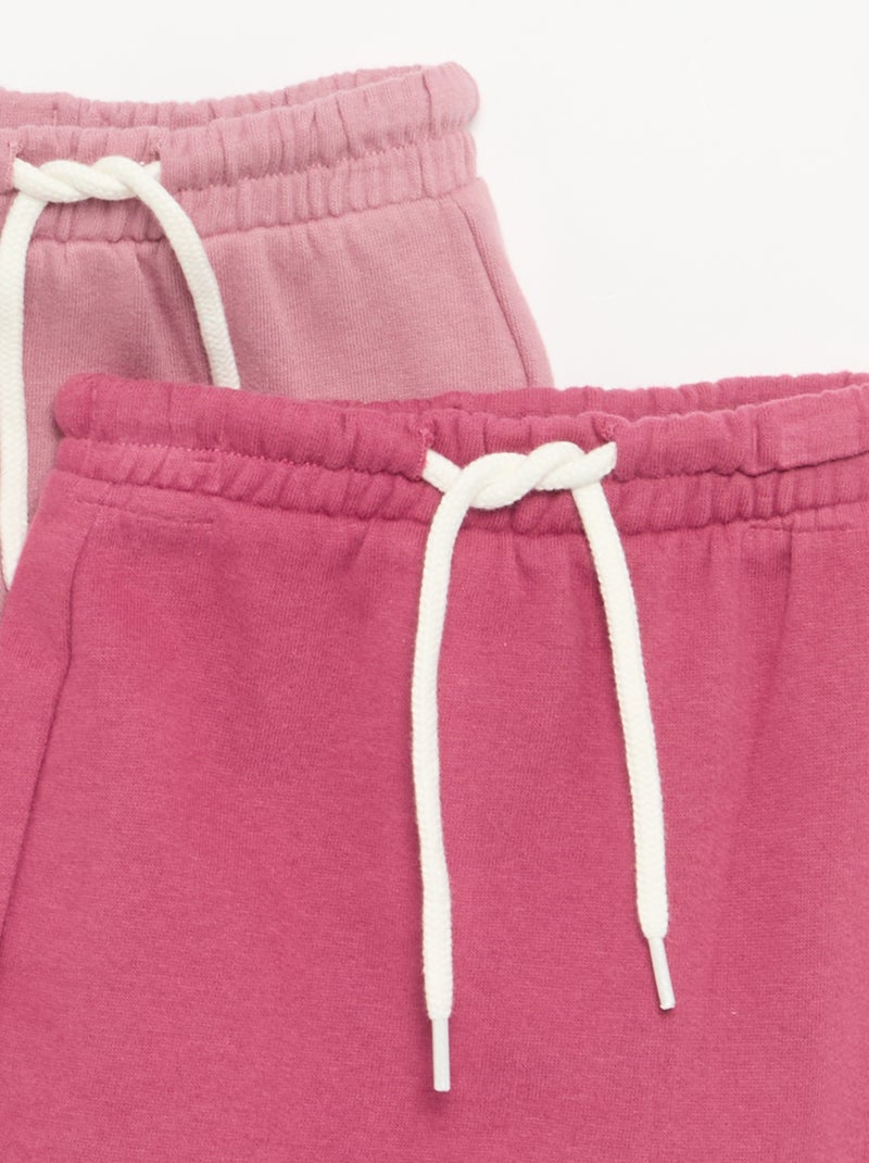 Set di 2 pantaloni a cavallo basso in felpa Viola - Kiabi