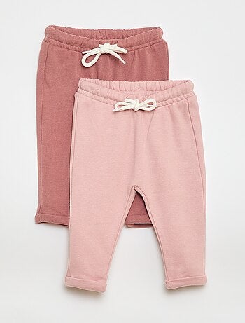 Set di 2 pantaloni jogging in french terry