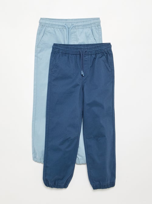 Set di 2 pantaloni da jogging in twill - Kiabi