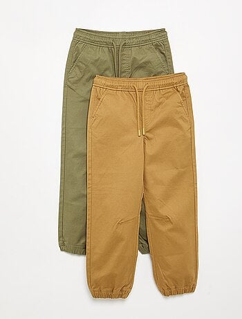 Set di 2 pantaloni da jogging in twill