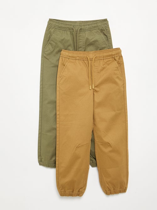 Set di 2 pantaloni da jogging in twill - Kiabi