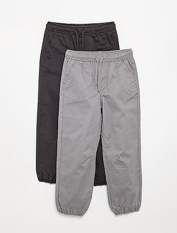 Set di 2 pantaloni da jogging in twill