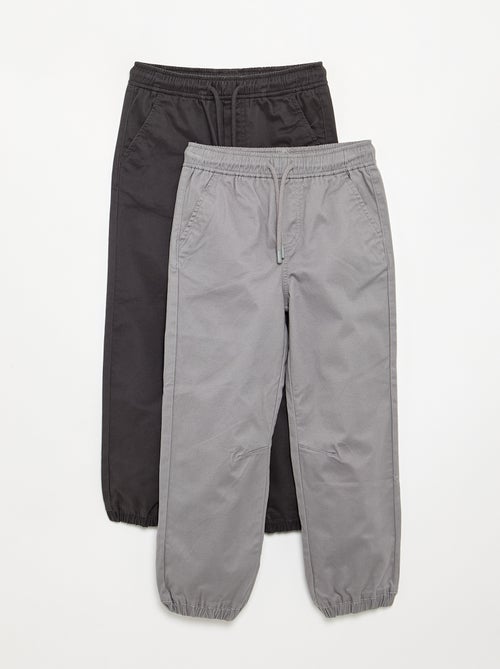 Set di 2 pantaloni da jogging in twill - Kiabi