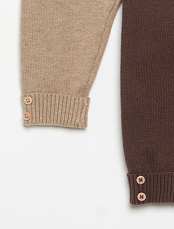 Set di 2 pantaloni in cotone lavorato a maglia