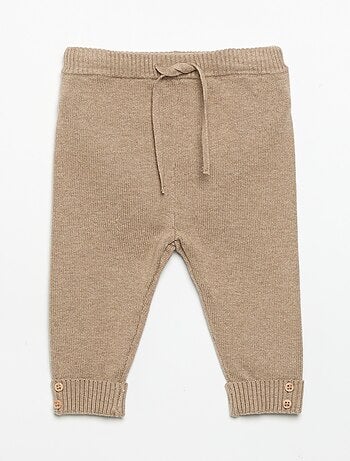 Set di 2 pantaloni in cotone lavorato a maglia