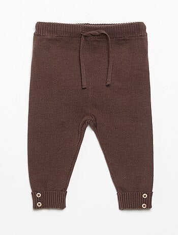 Set di 2 pantaloni in cotone lavorato a maglia