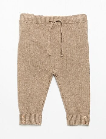 Set di 2 pantaloni in cotone lavorato a maglia
