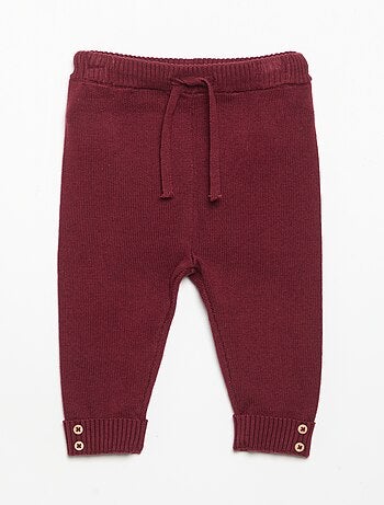 Set di 2 pantaloni in cotone lavorato a maglia