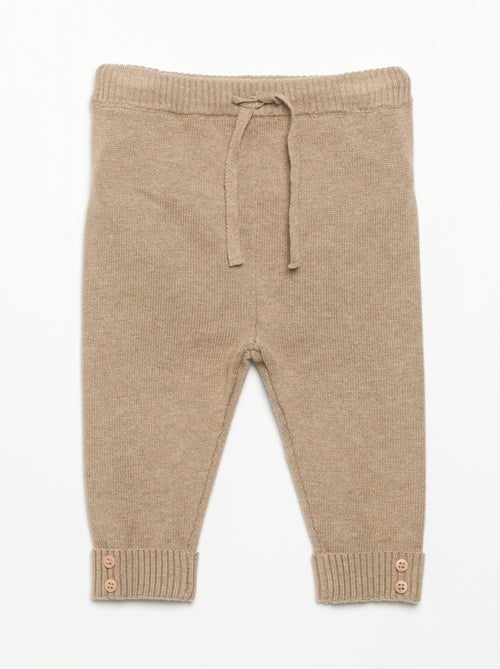 Set di 2 pantaloni in cotone lavorato a maglia - Kiabi