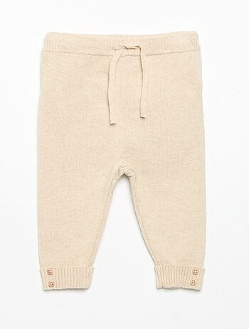 Set di 2 pantaloni in cotone lavorato a maglia