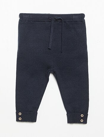 Set di 2 pantaloni in cotone lavorato a maglia