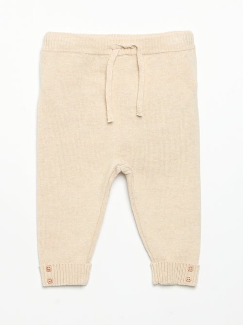 Set di 2 pantaloni in cotone lavorato a maglia - Kiabi