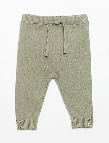 Set di 2 pantaloni in cotone lavorato a maglia