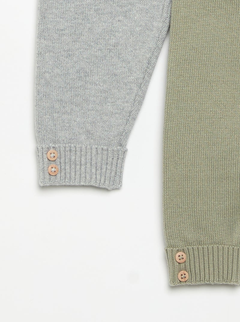 Set di 2 pantaloni in cotone lavorato a maglia Grigio - Kiabi