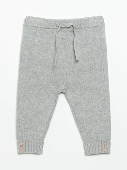 Set di 2 pantaloni in cotone lavorato a maglia - Kiabi