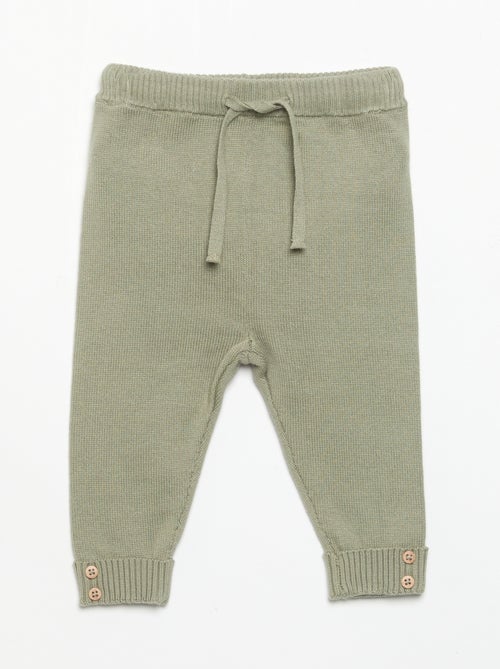 Set di 2 pantaloni in cotone lavorato a maglia - Kiabi