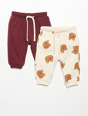 Set di 2 pantaloni in felpa