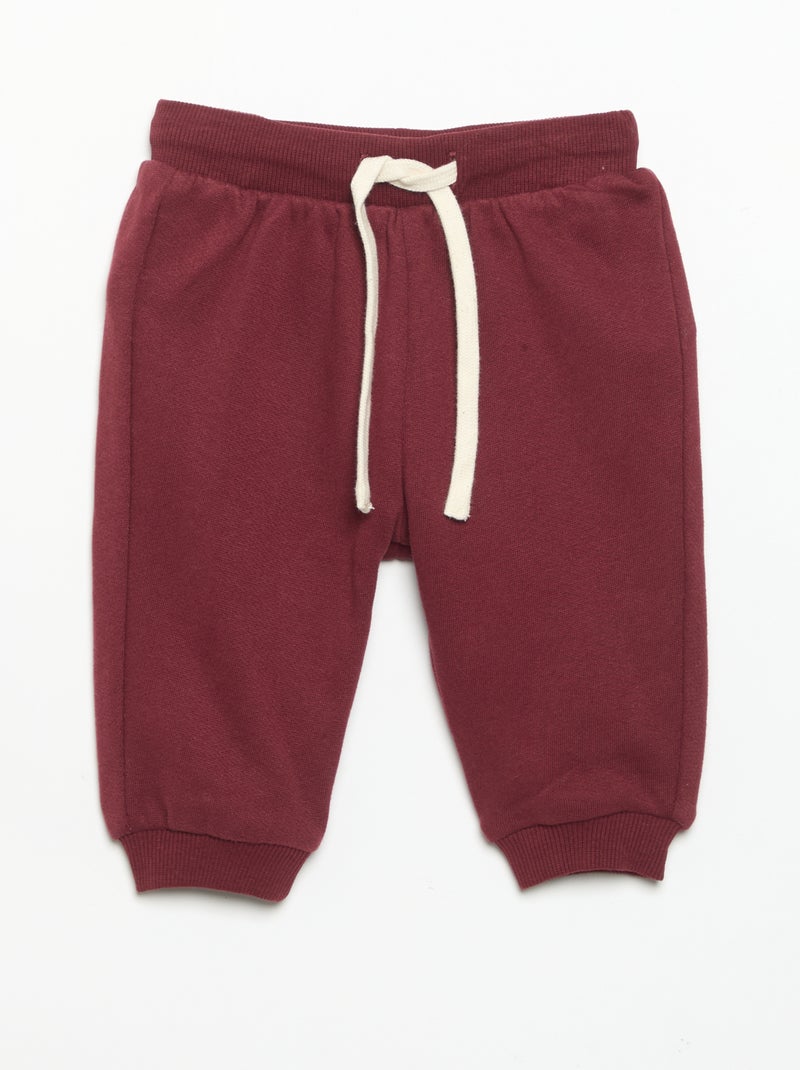 Set di 2 pantaloni in felpa Bordeaux - Kiabi