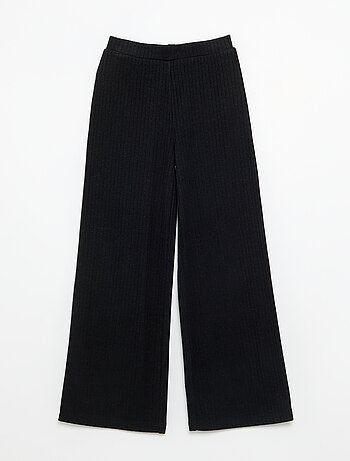 Set di 2 pantaloni in maglia a costine piatte