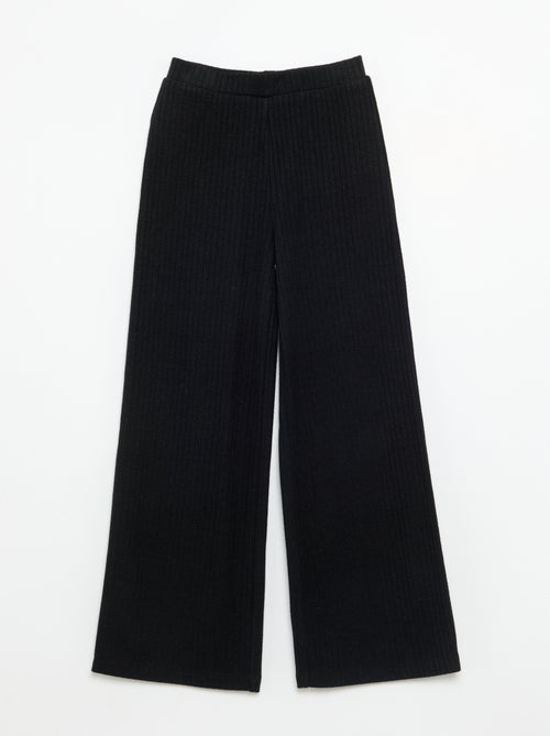 Set di 2 pantaloni in maglia a costine piatte - Kiabi