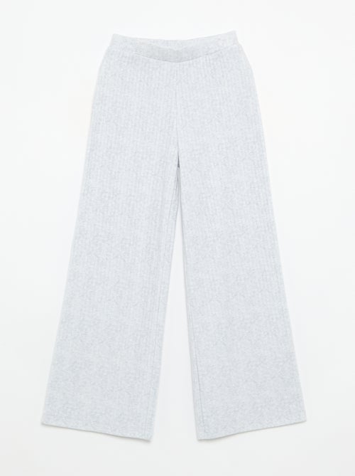 Set di 2 pantaloni in maglia a costine piatte - Kiabi