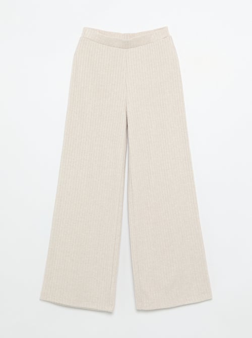 Set di 2 pantaloni in maglia a costine piatte - Kiabi