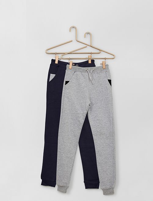Set di 2 pantaloni in tessuto felpato - - grigio blu marine - Kiabi - 20.00€