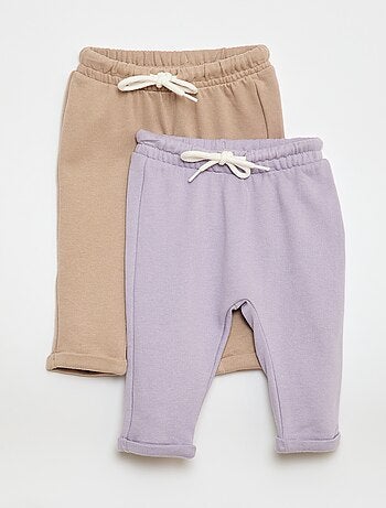 Set di 2 pantaloni jogging in french terry