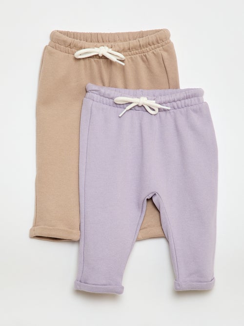 Set di 2 pantaloni jogging in french terry - Kiabi
