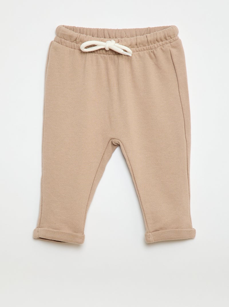 Set di 2 pantaloni jogging in french terry Beige - Kiabi
