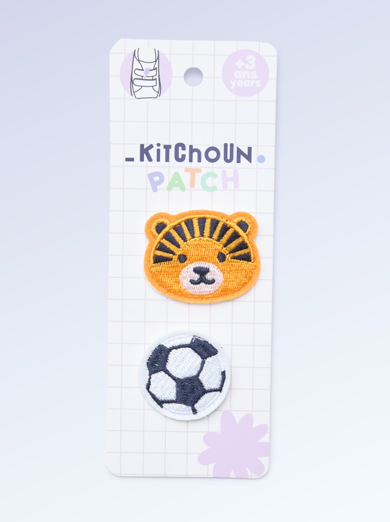 Set di 2 patch da infilare per personalizzare le tue sneakers 'Kitchoun' Giallo - Kiabi