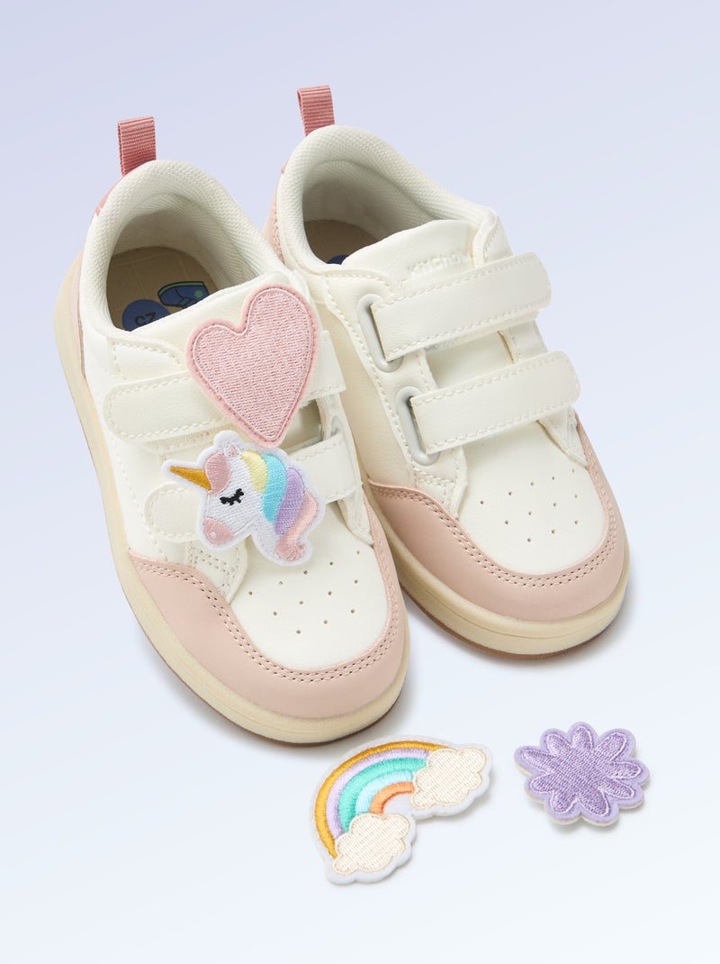 Set di 2 patch da infilare per personalizzare le tue sneakers 'Kitchoun' Rosa - Kiabi