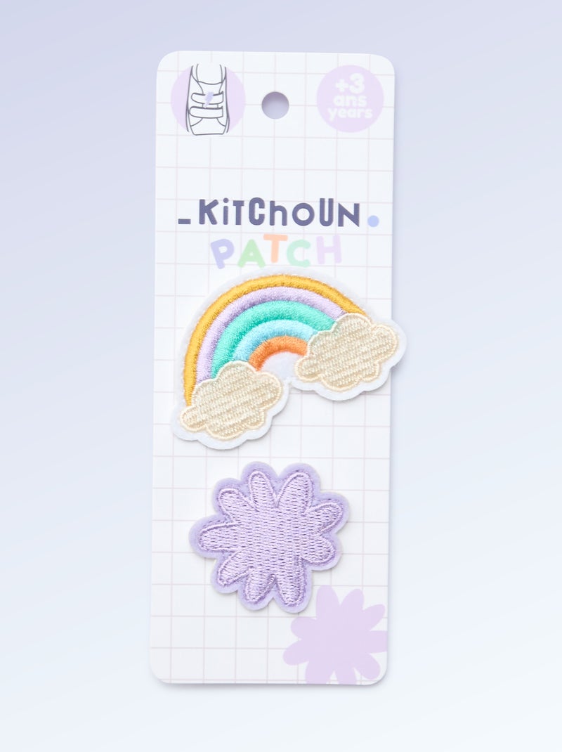 Set di 2 patch da infilare per personalizzare le tue sneakers 'Kitchoun' Rosa - Kiabi