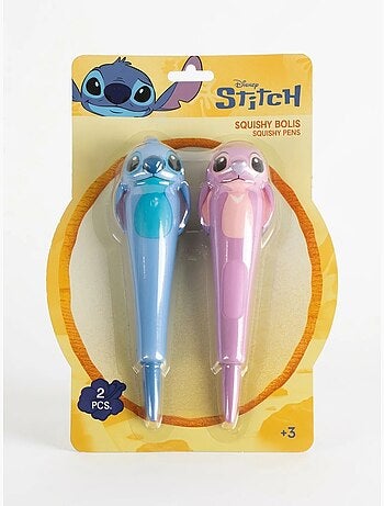 Set di 2 penne inchiostro verde ergonomiche stitch disney
