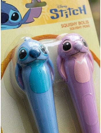Set di 2 penne inchiostro verde ergonomiche stitch disney