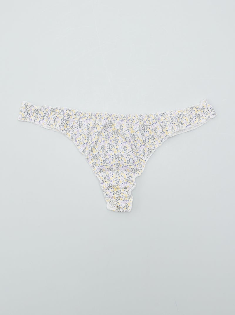 Set di 2 perizomi bloomer floreali BIANCO - Kiabi